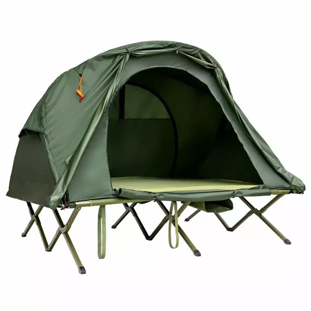 Yardi Yard 2-Person Outdoor Camping Tent External Cover - Green Pop Up Beach Shade Sun Shelter