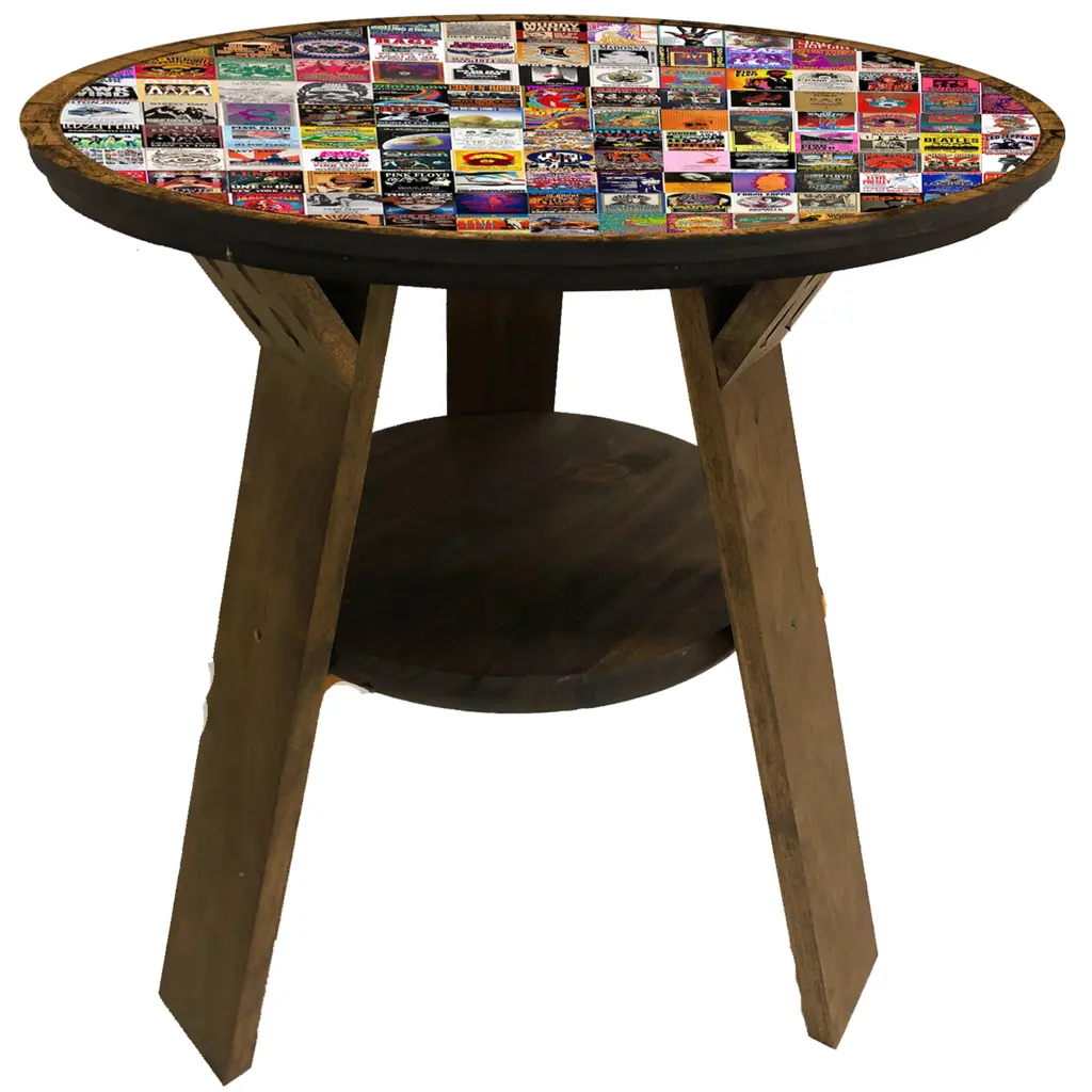 Classic Rock 1960s 1970s Music Collection End Tables Pub or Bar Craft Bar Signs