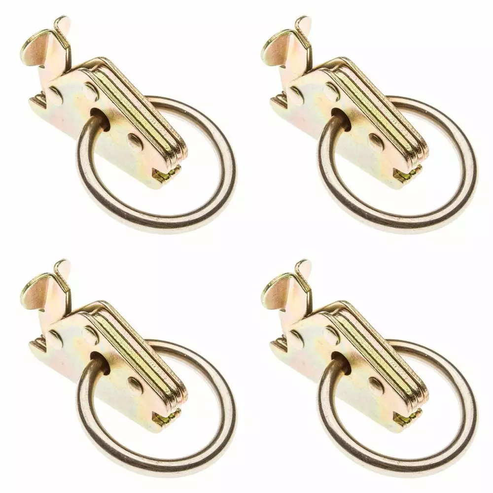 4-Pack E-Track Tie Down Rings Heavy Duty Cargo Straps Trucks Trailers 2
