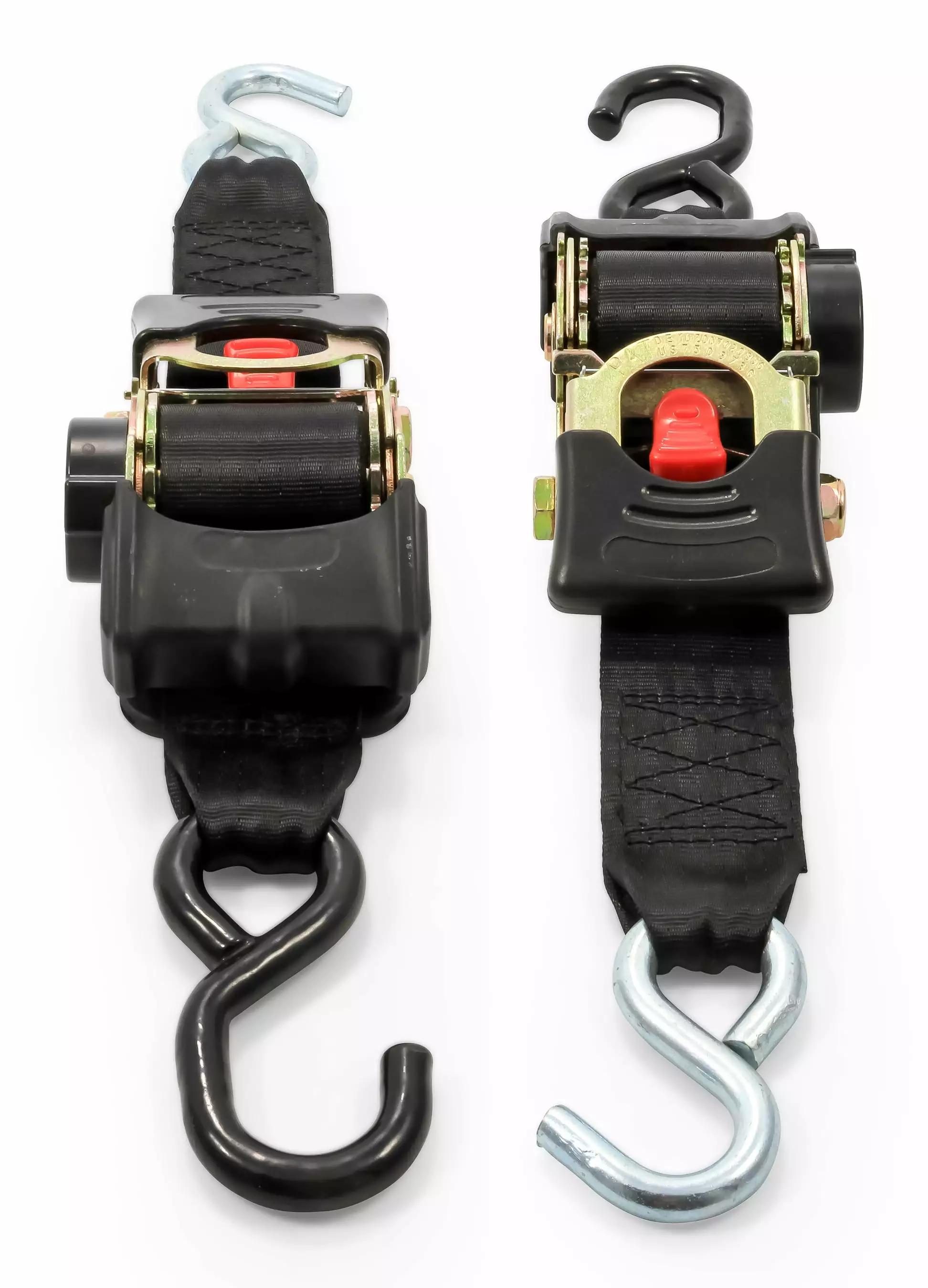 Camco Retractable Transom Tie Down Straps 2-Pack - 3330lbs Break Strength 1100lbs Safe Load Durable Polyester Webbing 2