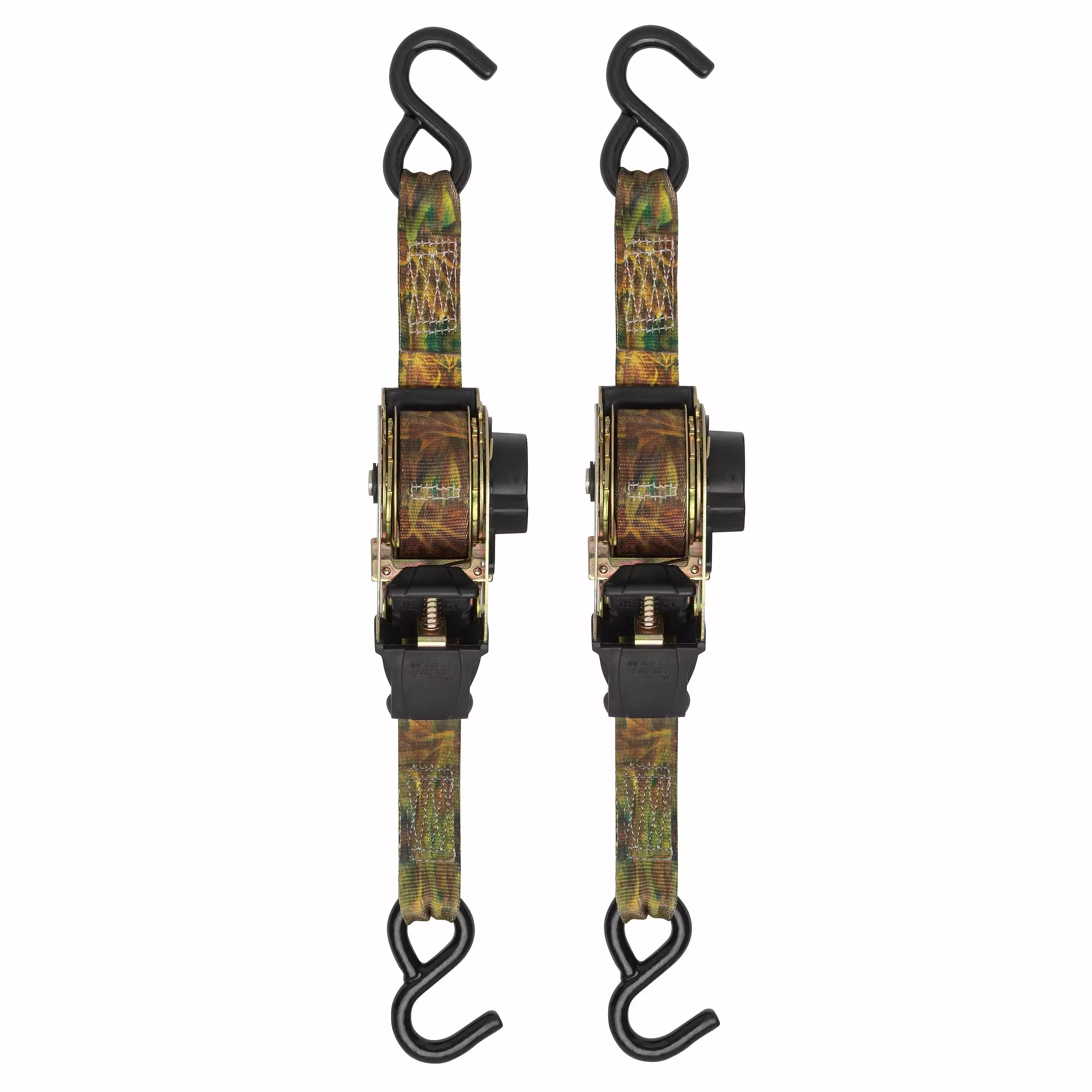 SmartStraps 1.5 . x 10 ft. Camo Retractable Standard Duty Ratchet Tie Down Straps 1000 lb Safe Work Load - 2 Pack 1