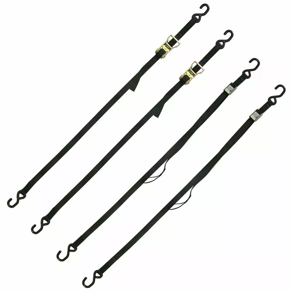 6' Black Wheelchair Scooter Carrier Cam Ratchet Tie-Down Strap Set Secure Transport 2