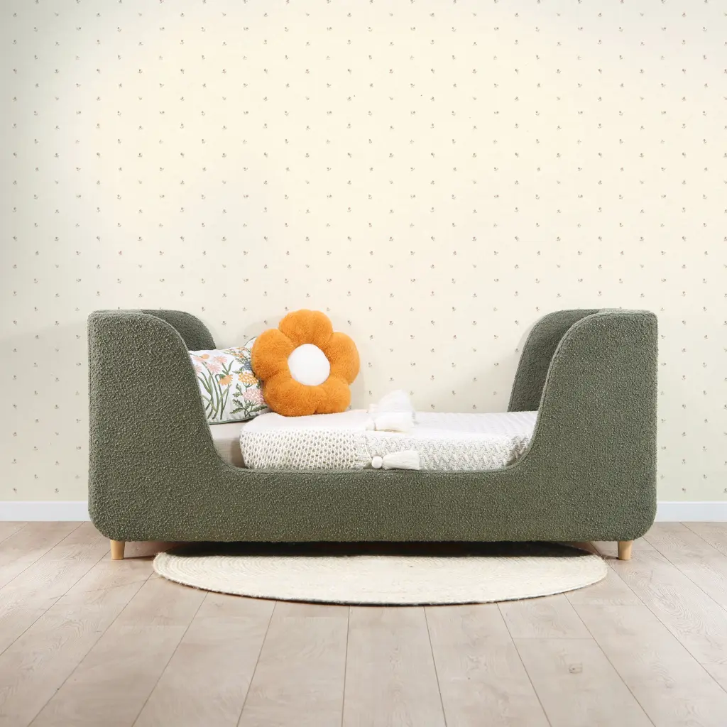 Bodhi Toddler Bed Sage Boucle Fabric Kids Room b2714