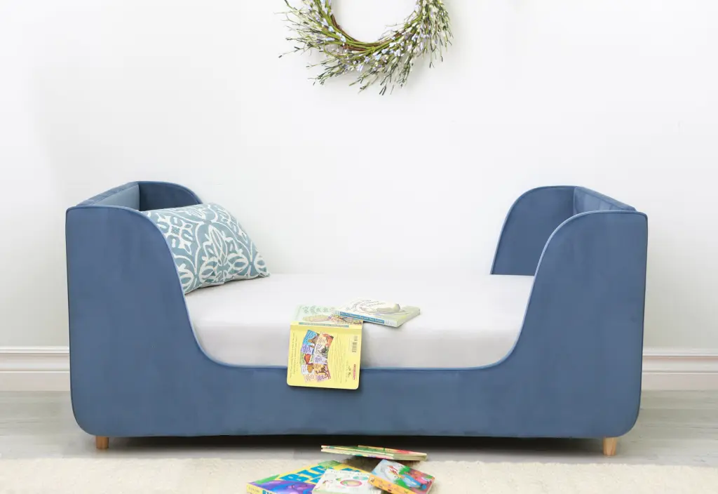 Bodhi Upholstered Toddler Bed Dusk Blue Blue Polyester b2714