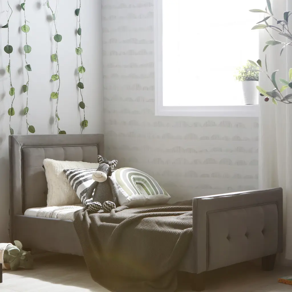 Nico Toddler Bed Earl Grey Grey Material Kids Room b2714