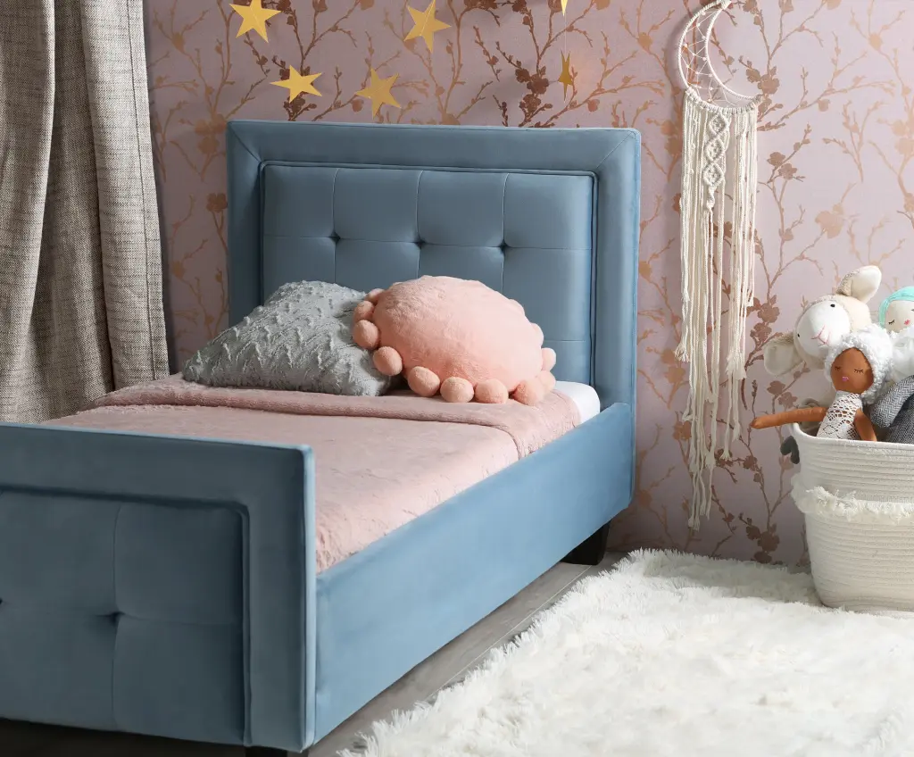 Nico Toddler Bed Powder Blue - Fabric Frame Kids b2714