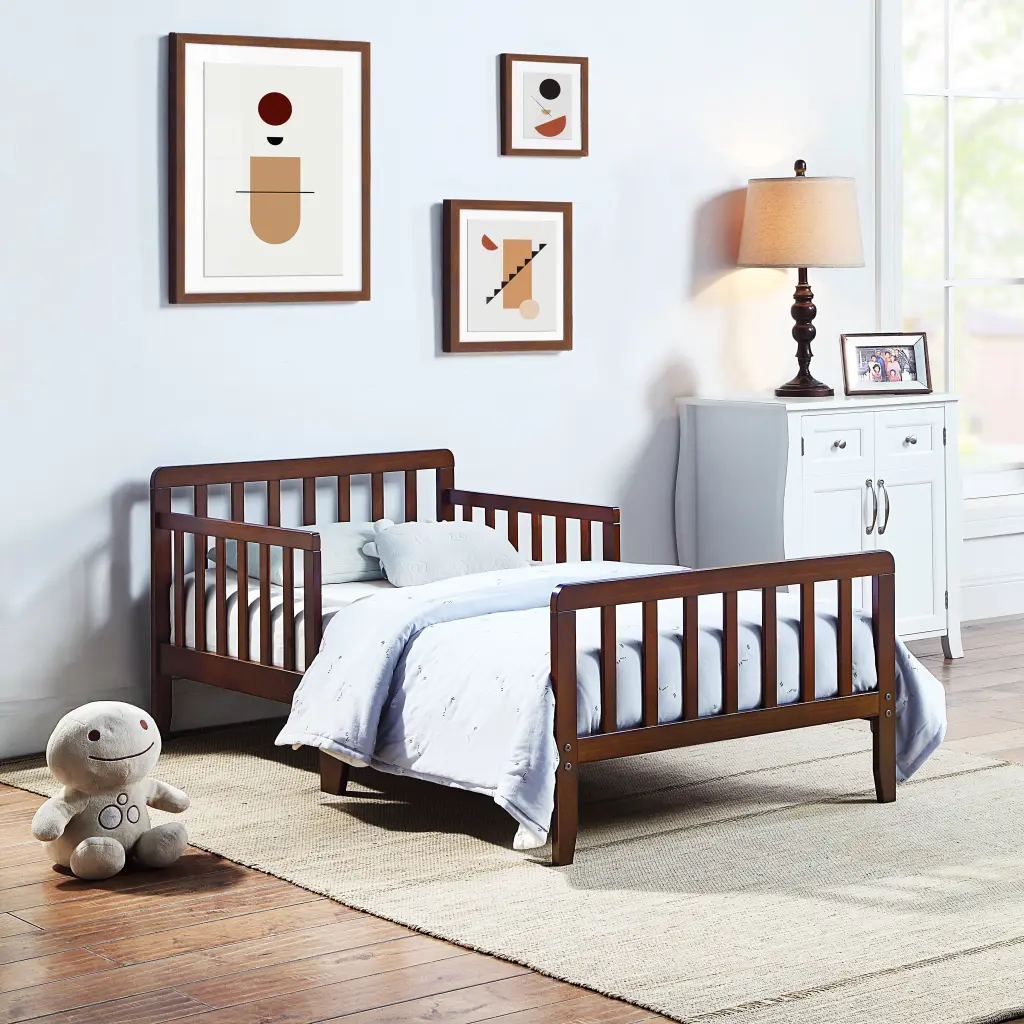 Jax Toddler Bed Walnut Solid Wood Kids simple living