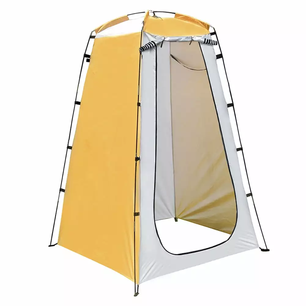 MaxFUH Outdoor Mobile Toilet Folding Beach Privacy Shelter Tent Waterproof UV Protection