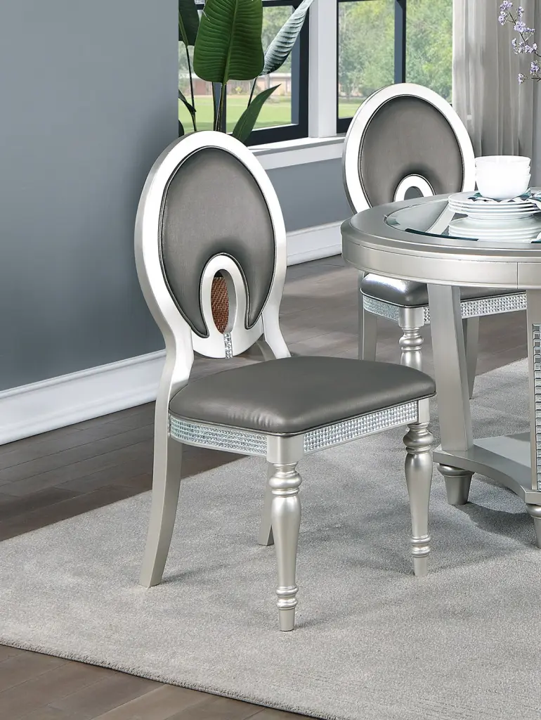 Formal Traditional Dining Room Furniture Chairs Set 2 Dark Green Upholstered kanepe