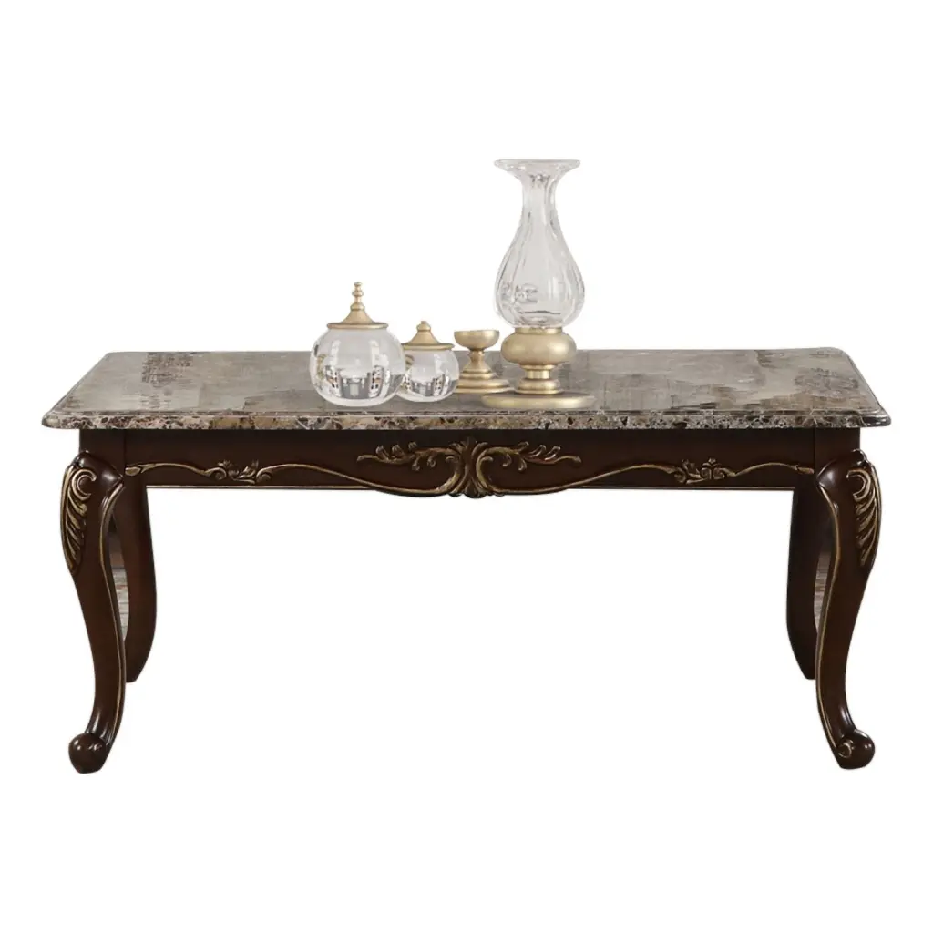 Pemberly Row Traditional Cherry Wood Coffee Table