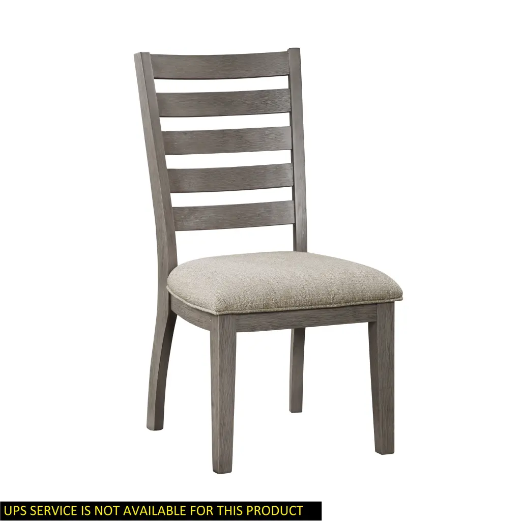 Gray Finish Traditional Style Side Chairs Set 2 Wooden Frame Ladder Back kanepe