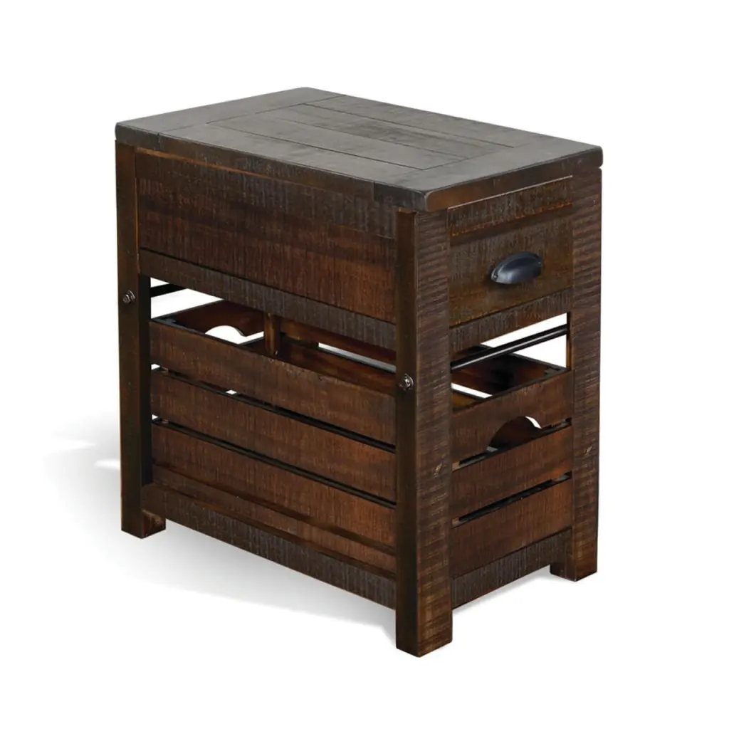 Sunny Designs Homestead 50 Mahogany Wood and Metal Coffee Table Tobacco Leaf