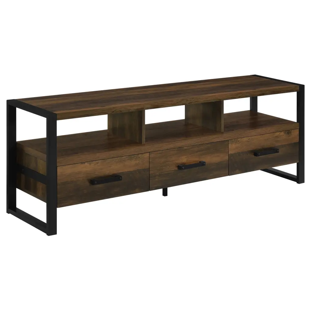 James 3-Drawer Composite Wood 60 Inch TV Stand Dark Pine Coaster Company
