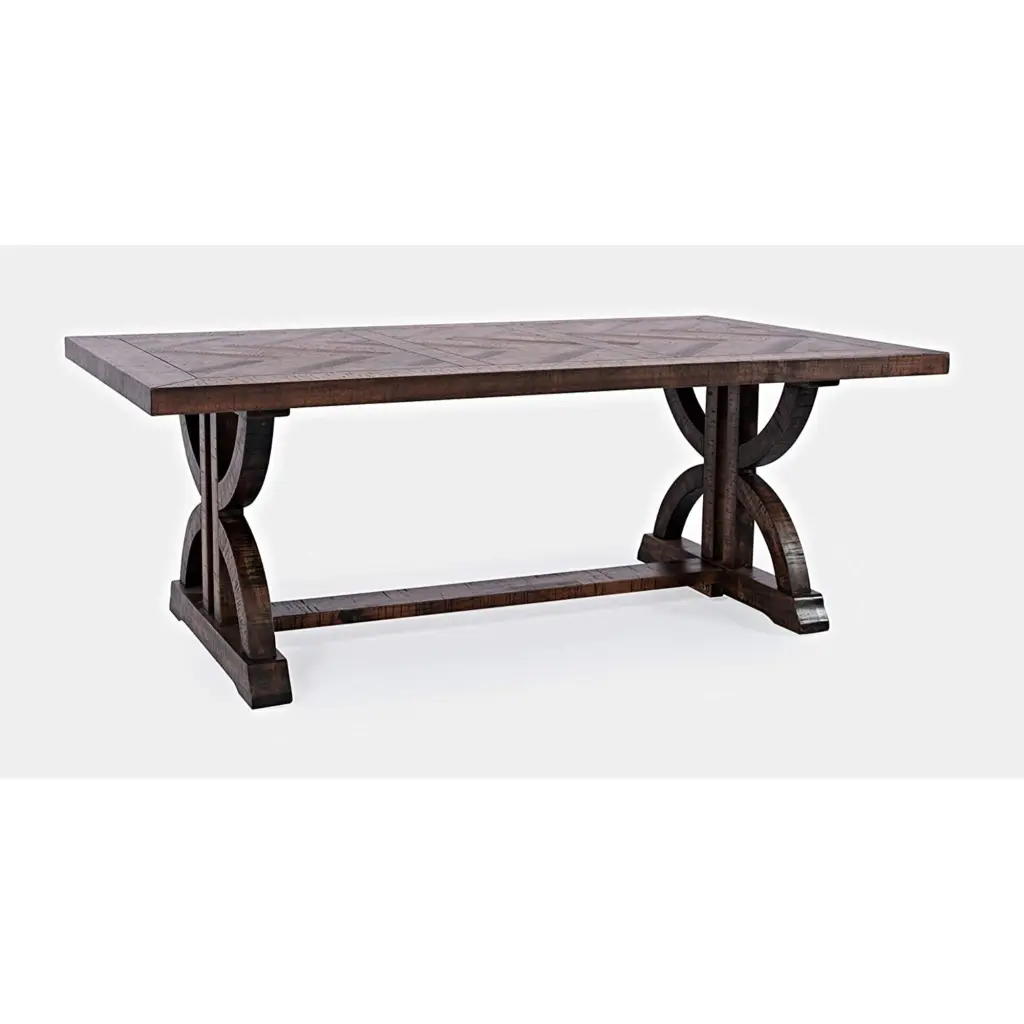 Jofran Fairview Transitional Herringbone Distressed Acacia Coffee Table JOFRAN INC.