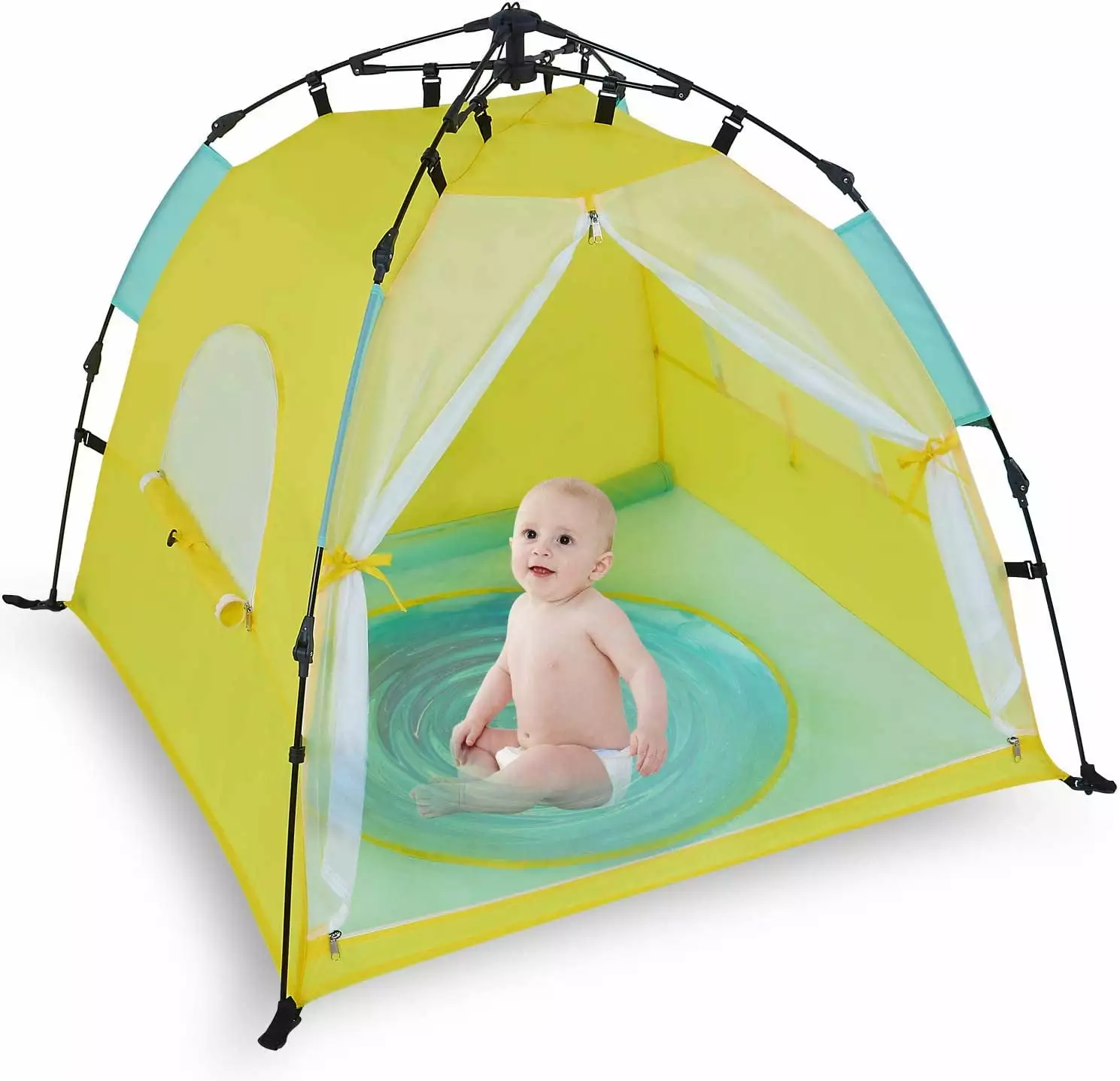 Instant Baby Beach Tent Pool UPF 50+ Portable Sun Shelter Mosquito Net Travel Bed Infant
