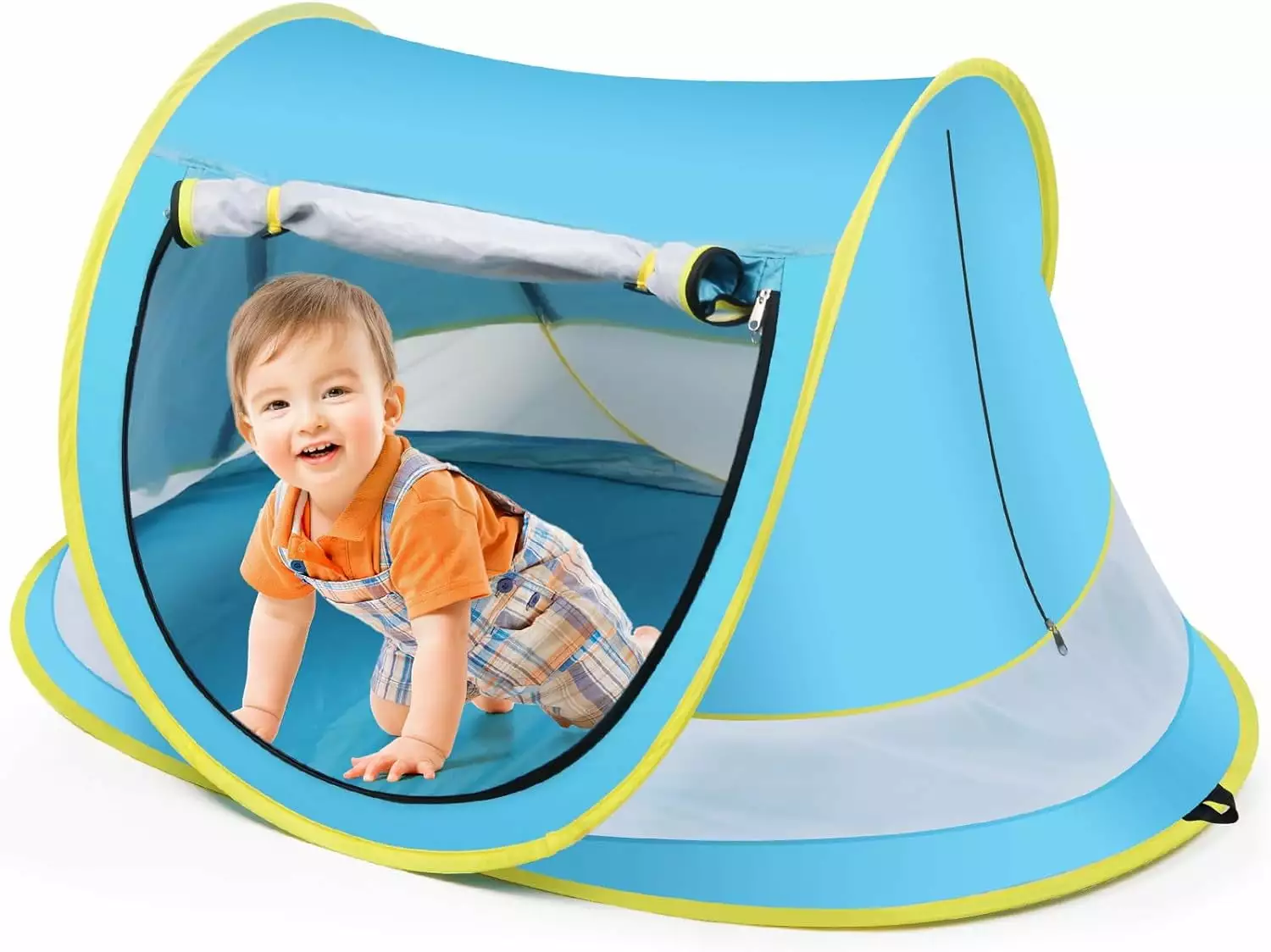 Baby Beach Tent Portable Travel Tent Mosquito Net Indoor Outdoor Play Tent - Skyblue
