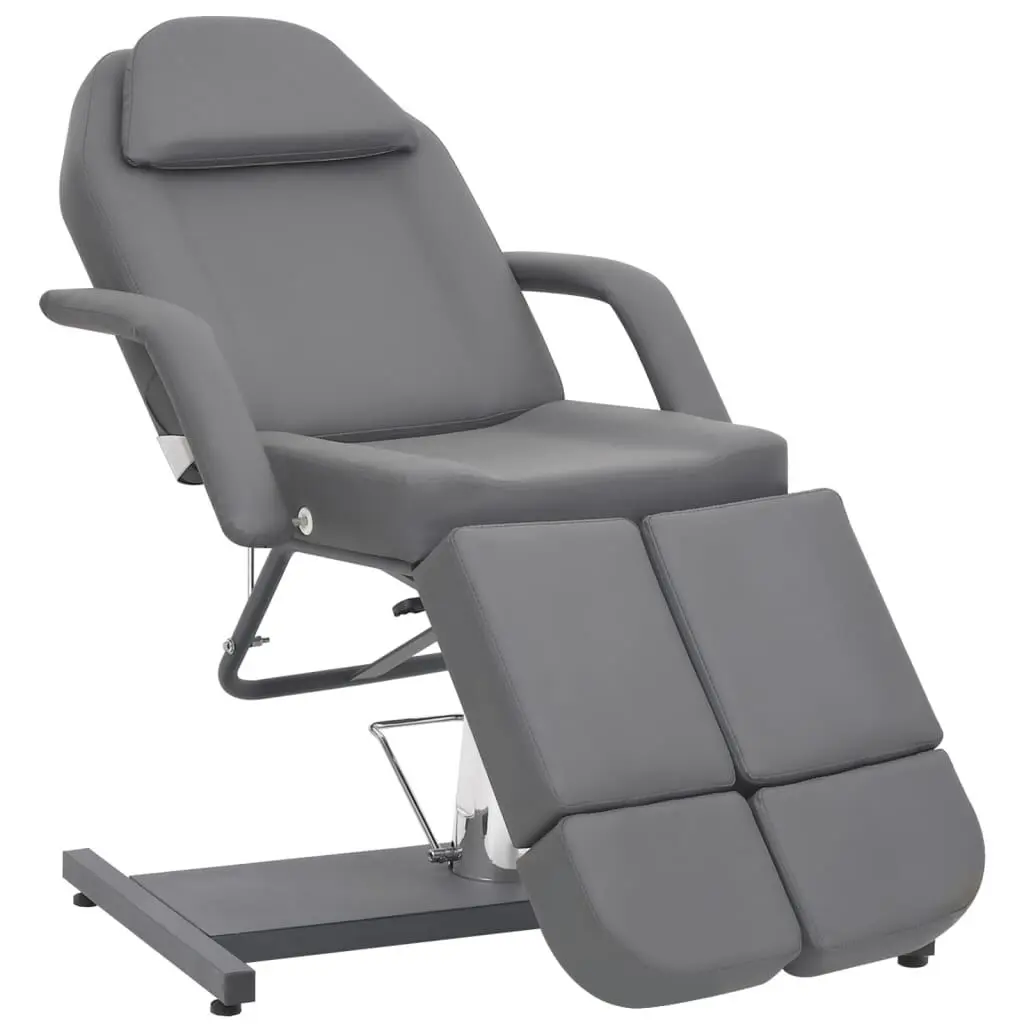 Beauty Treatment Chair Faux Leather Gray 70.9x24.4x30.7 Inches Adjustable