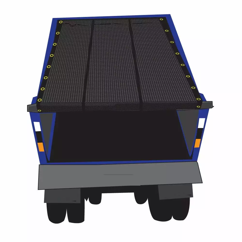7' x 12' Premium Dump Truck Tarp Vinyl Mesh Tarp Fits Most Manual or Electric Dump Truck System 7