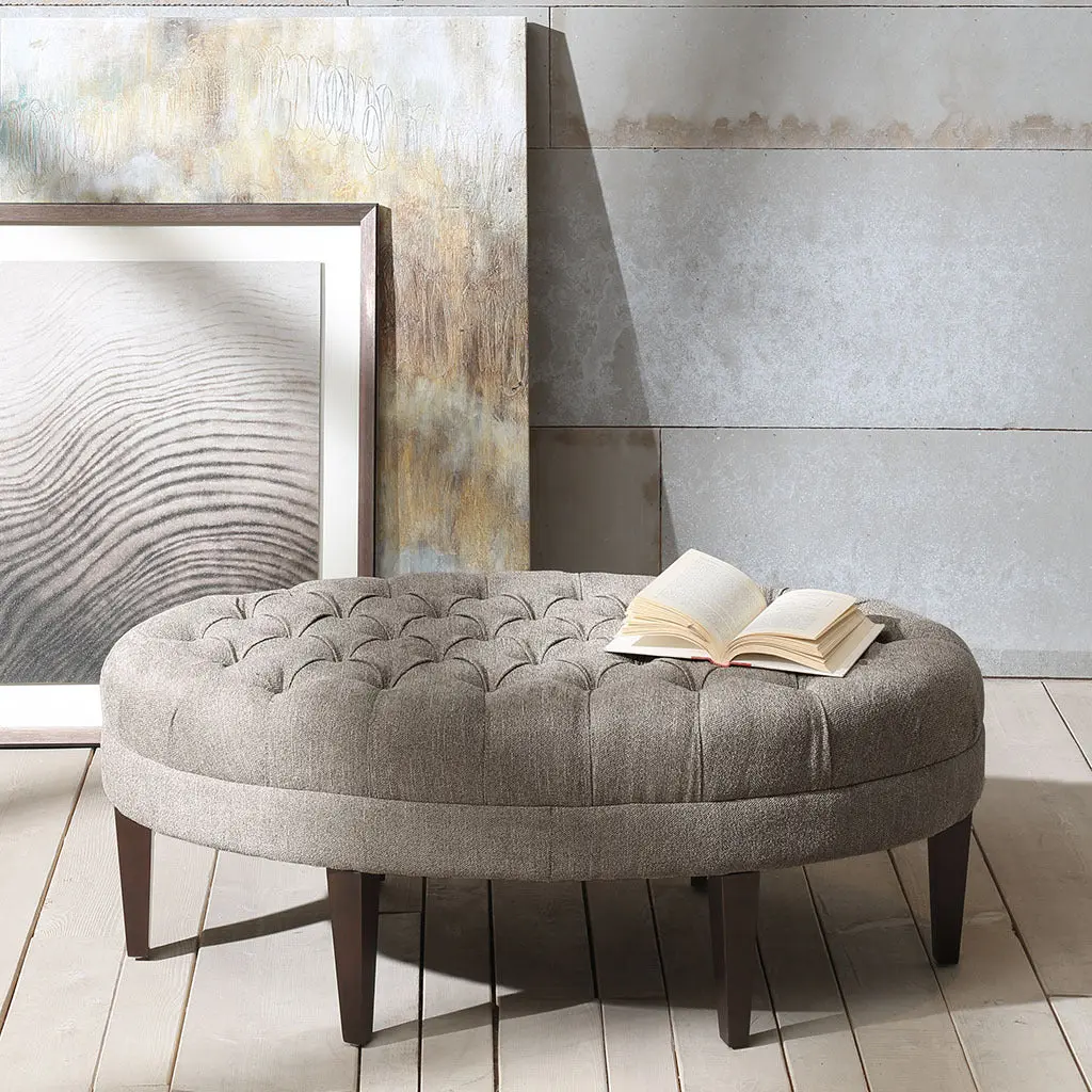 Martin Surfboard Tufted Ottoman Multicolor Solid Wood Substantiatebuyer jla