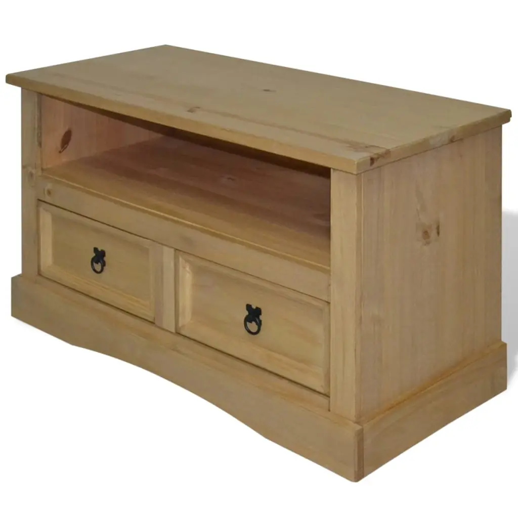vidaXL TV Cabinet Mexican Pine Corona Range 35.8x16.9x22 Inches
