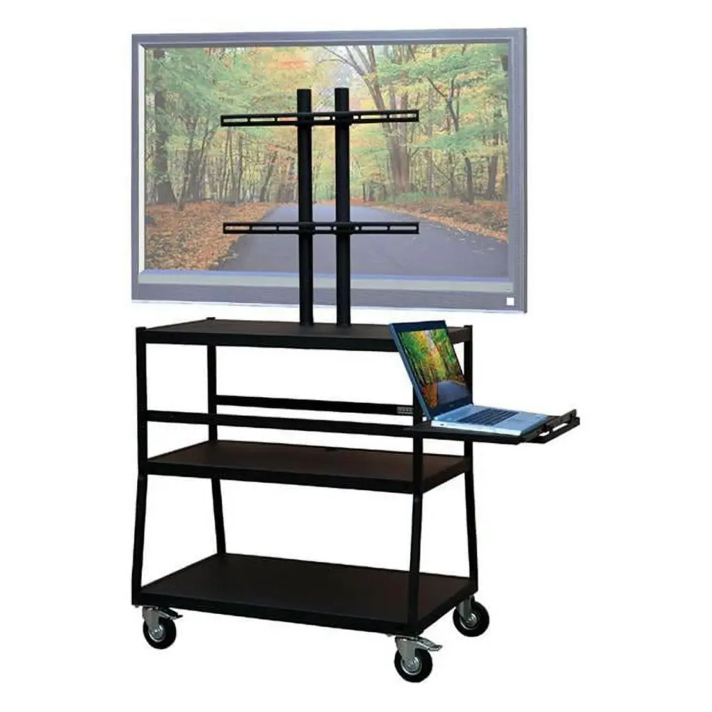 VTI Manufacturing FPC4420E 47 Inch Wide Body Cart Pull Out Shelf Flat Panel TVs