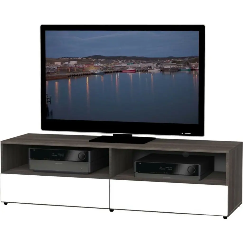 Allure 60-inch TV Stand 2 Drop-Down Doors and 2 Drawers - Nexera Media Console