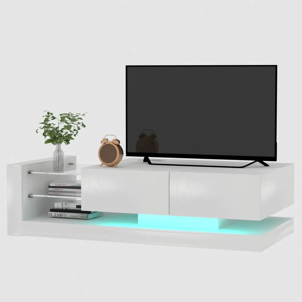 Tv Console Storage Cabinets Full RGB Hue 31 Modes Changing Light hymasbros