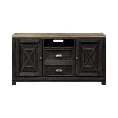 Heatherbrook Black 56 Inch TV Console Modern Living Rooms Liberty Furniture