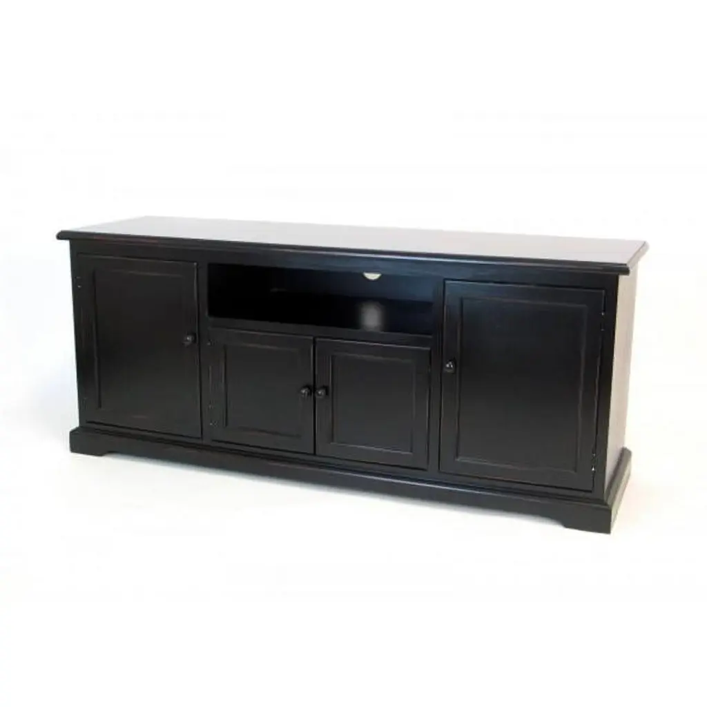 Wayborn Birchwood 58 Inch Black TV Stand Console