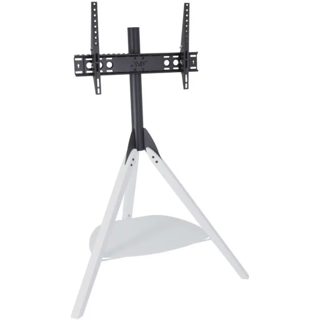 AVF FSL1000HOXSWW- Hoxton TV Floor Stand 32 to 65 Inch TVs Satin White Wood Legs