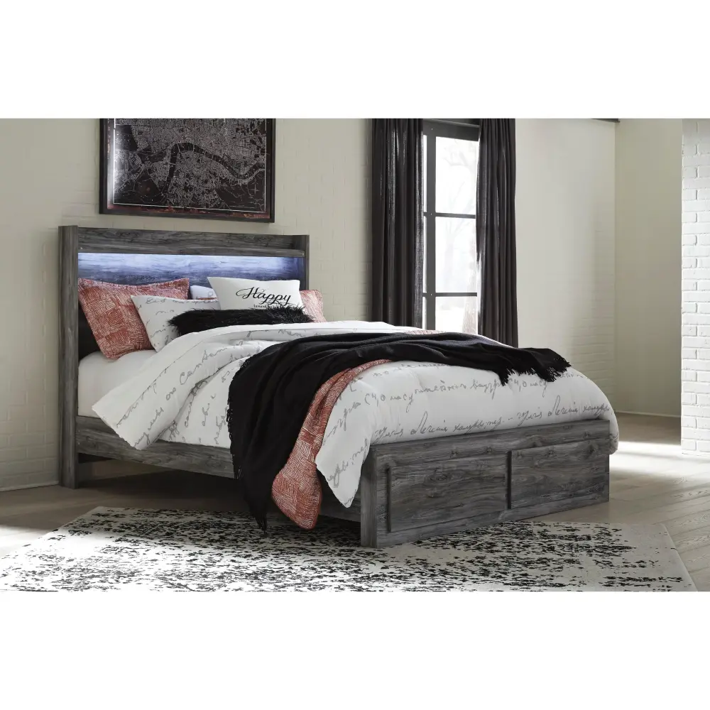 Diamond Modern Furniture Exclusive Design Baystorm Queen Panel Bed Storage B221-57/B221-54S/B221-95/B100-13