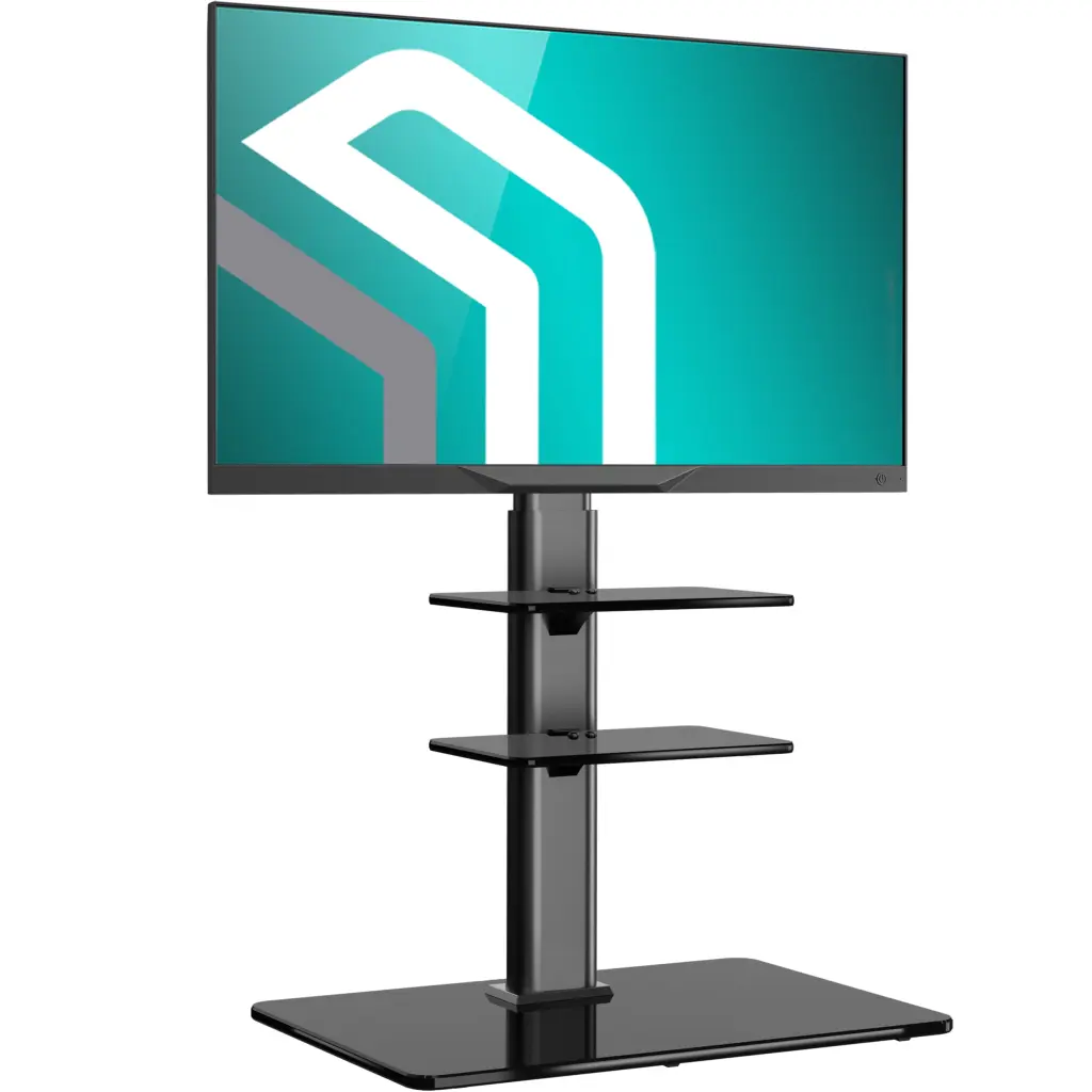 ONKRON Swivel Tempered Glass TV Stand 32-65 Inch TVs up to 66 lbs VESA 600x400