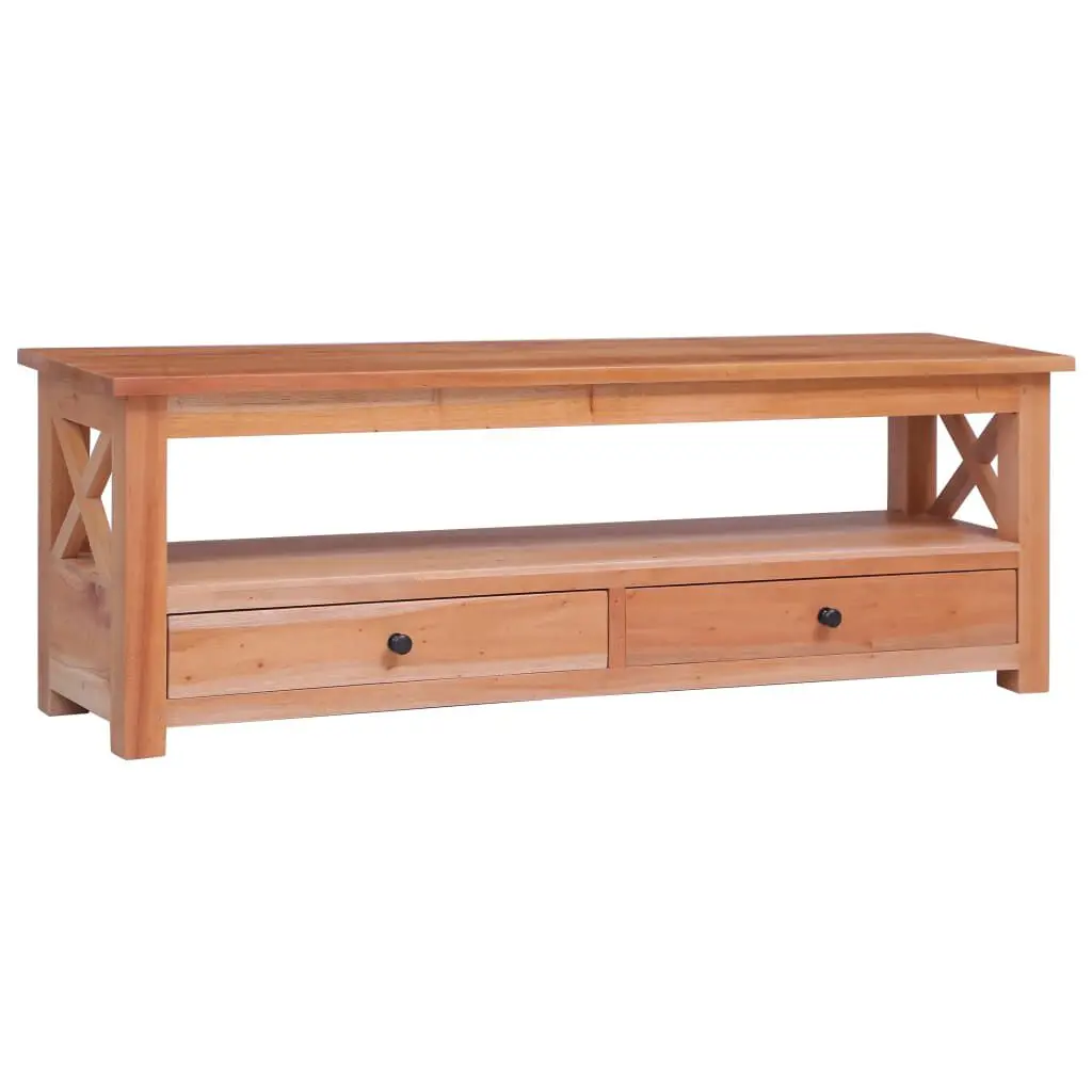 47.2 Inch Solid Wood Mahogany TV Stand Entertainment Center