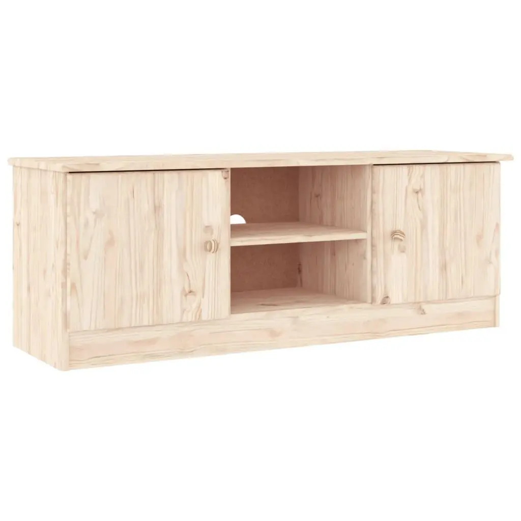 ALTA TV Stand 44.1x13.8x16.1 Inch Solid Wood Pine Media Console