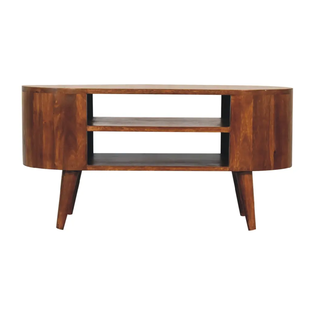 Cortez Chestnut Media Unit Solid Wood TV Stand Living Room artisan furniture