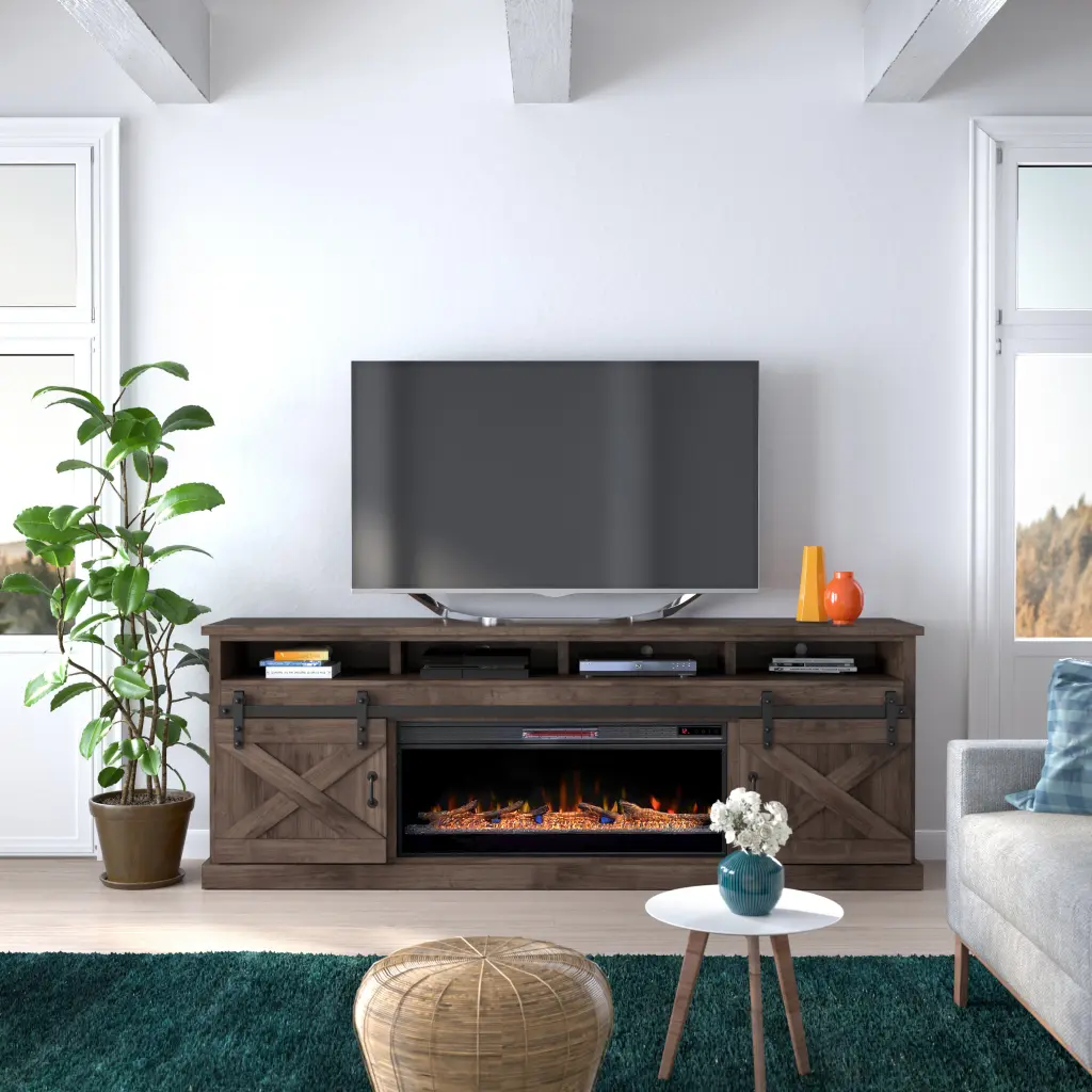 Farmhoutilize 93 Inch Electric Fireplace Tv Stand Tvs Up To 100 Inches bridgevine home