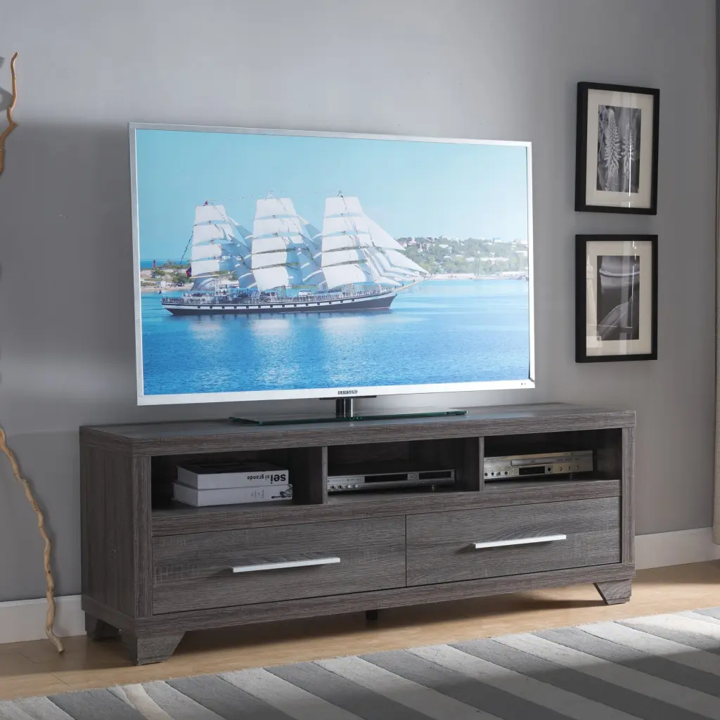 Modern 60 Inch Television Stand Entertainment Console Living Room id international- inc.