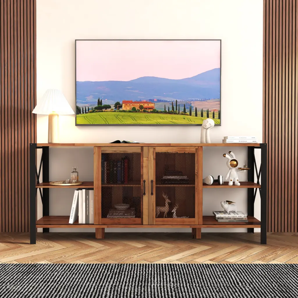 TV Stand Living Room, Industrial TV Stand Bedroom Home Decor joysource furniture