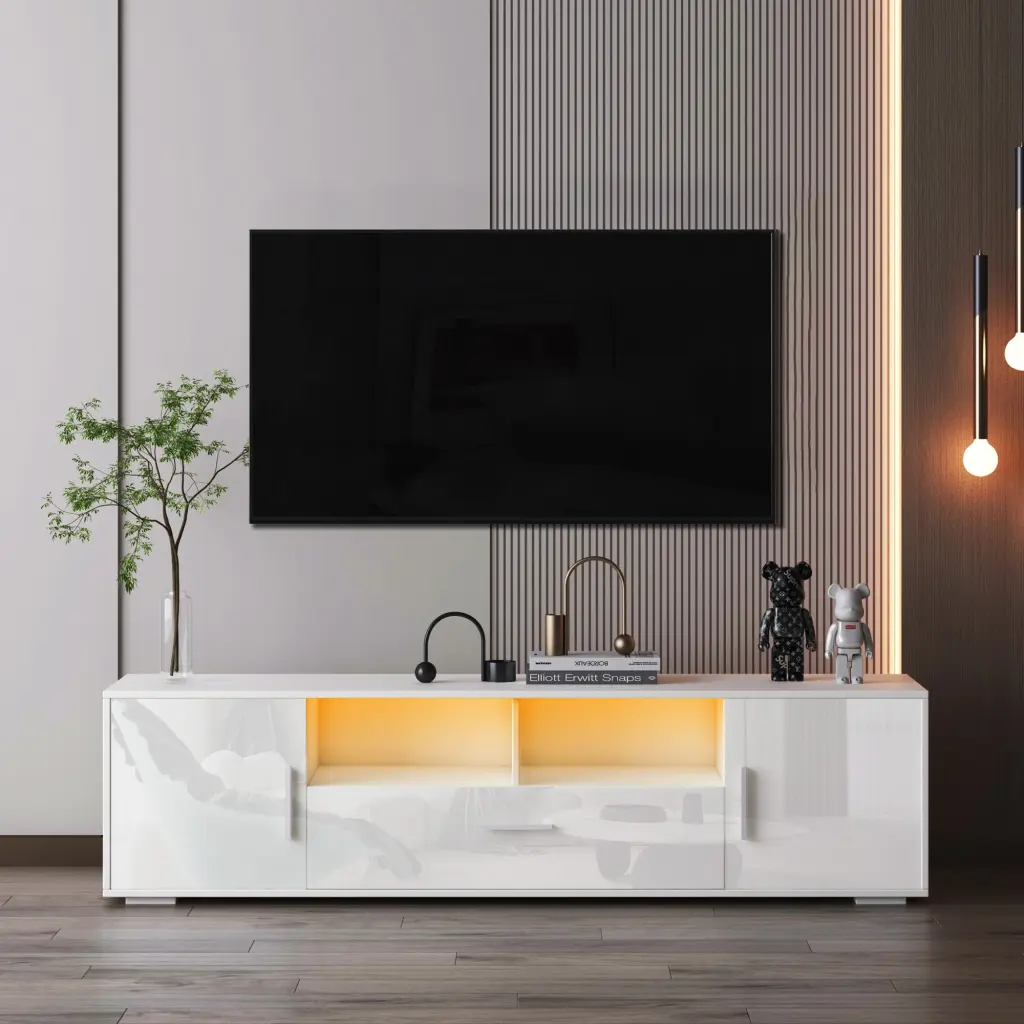 Quick Assemble Fashion TV Stand TV Cabinet Entertainment Center jxy furniture