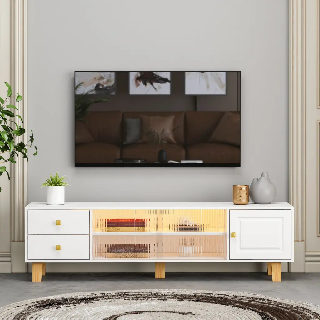 TV Stand Entertainment Center TV Cabinet Media Console Plasma Screens jxy furniture