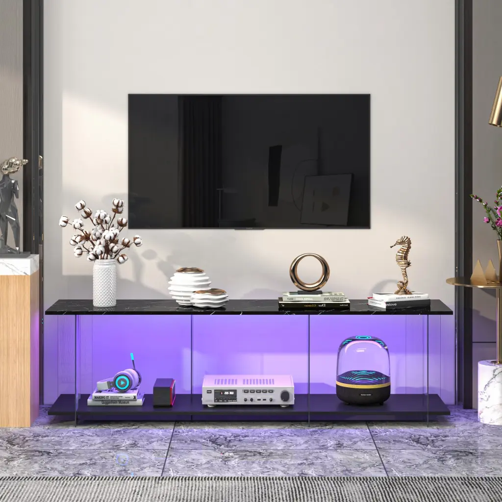 Yakeli Partition TV Cabinet Imitation Marble Table Top Modern Design jxy furniture