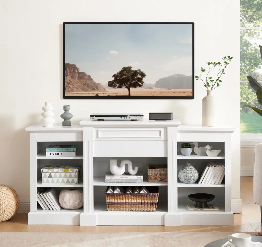 Modern TV Media Console Table Large Storage Cabinet Entertainment Center rnb