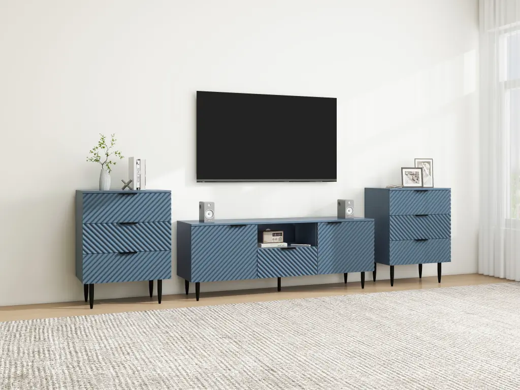 Tv Stand Solid Ion Feet Tv Console Table Living Room Bedroom Modern Entertainment Center rnb