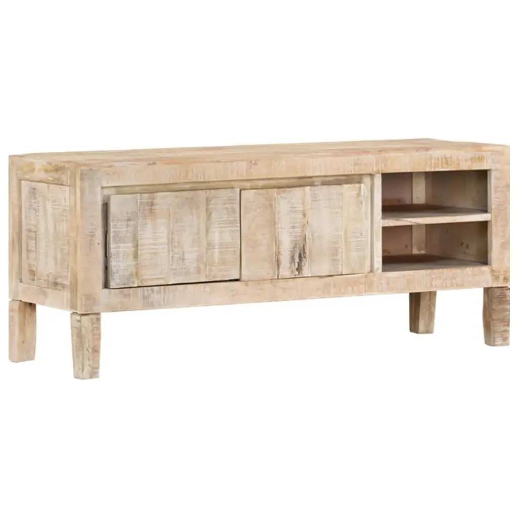 Solid Mango Wood TV Stand 43.3x13.8x18.1 Inches