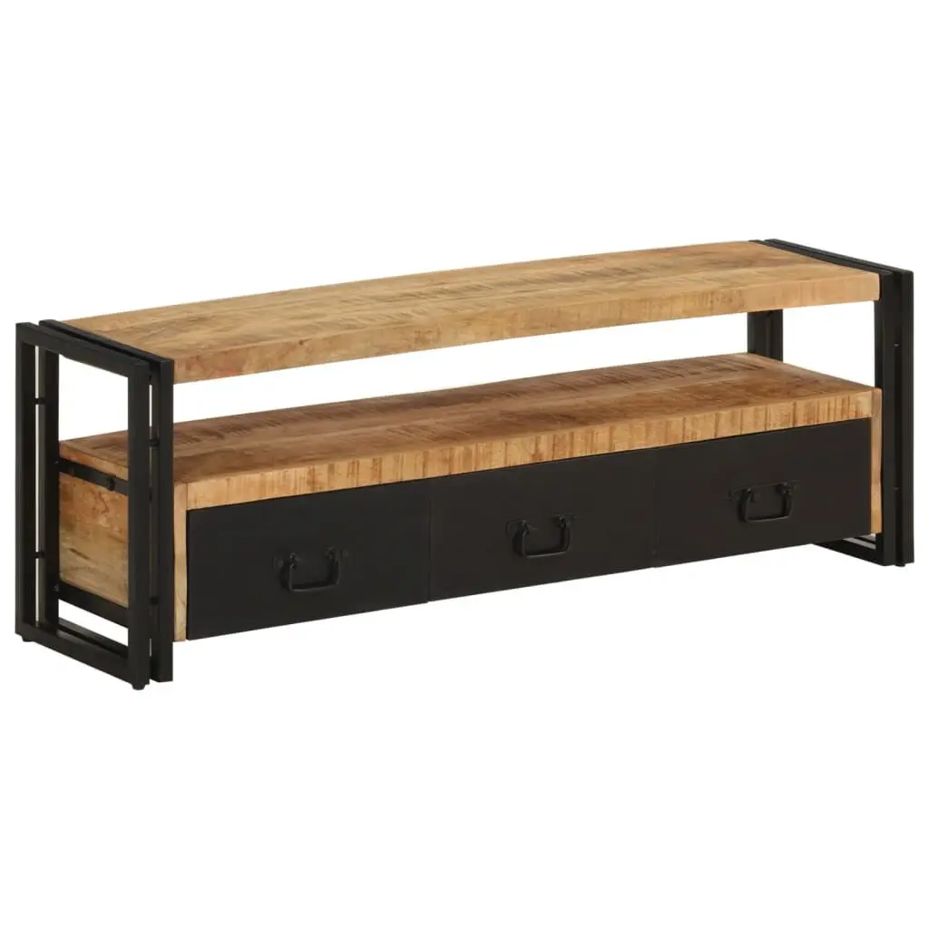 TV Stand 47.2x11.8x15.7 Inches Solid Wood Mango Modern Entertainment Center