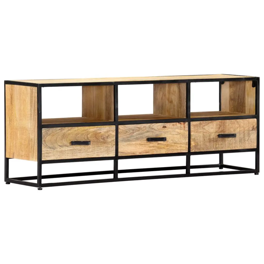 TV Stand 47.2x11.8x17.7 Inches Solid Wood Mango Modern Entertainment Center