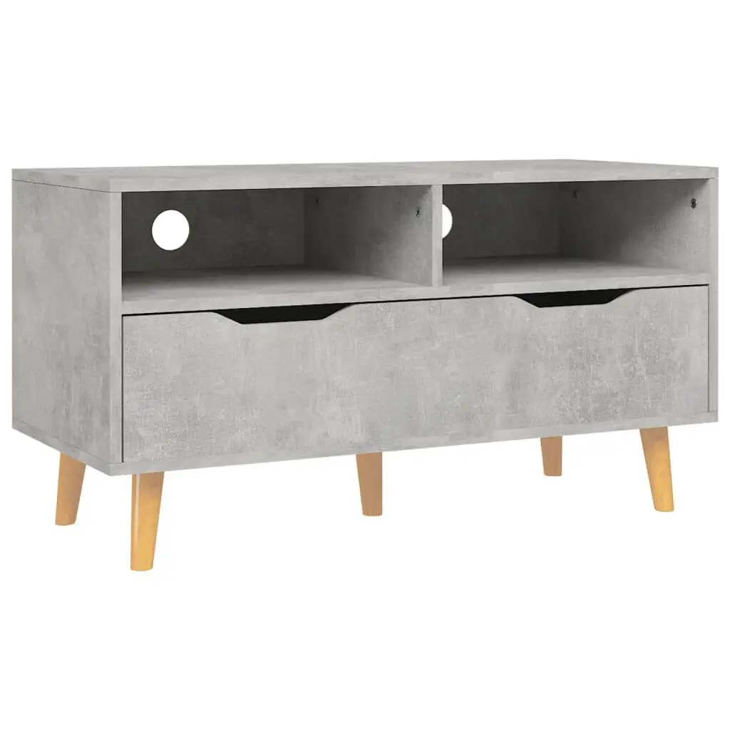 TV Stand Concrete Gray 35.4x15.7x19.1 Inches Engineered Wood