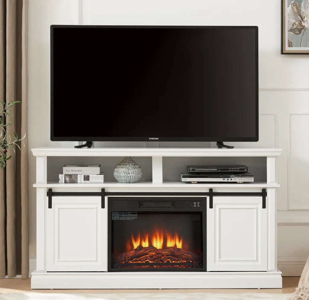 Media Console Table Storage Cabinet Mid Century Modern TV Stand yilong furniture