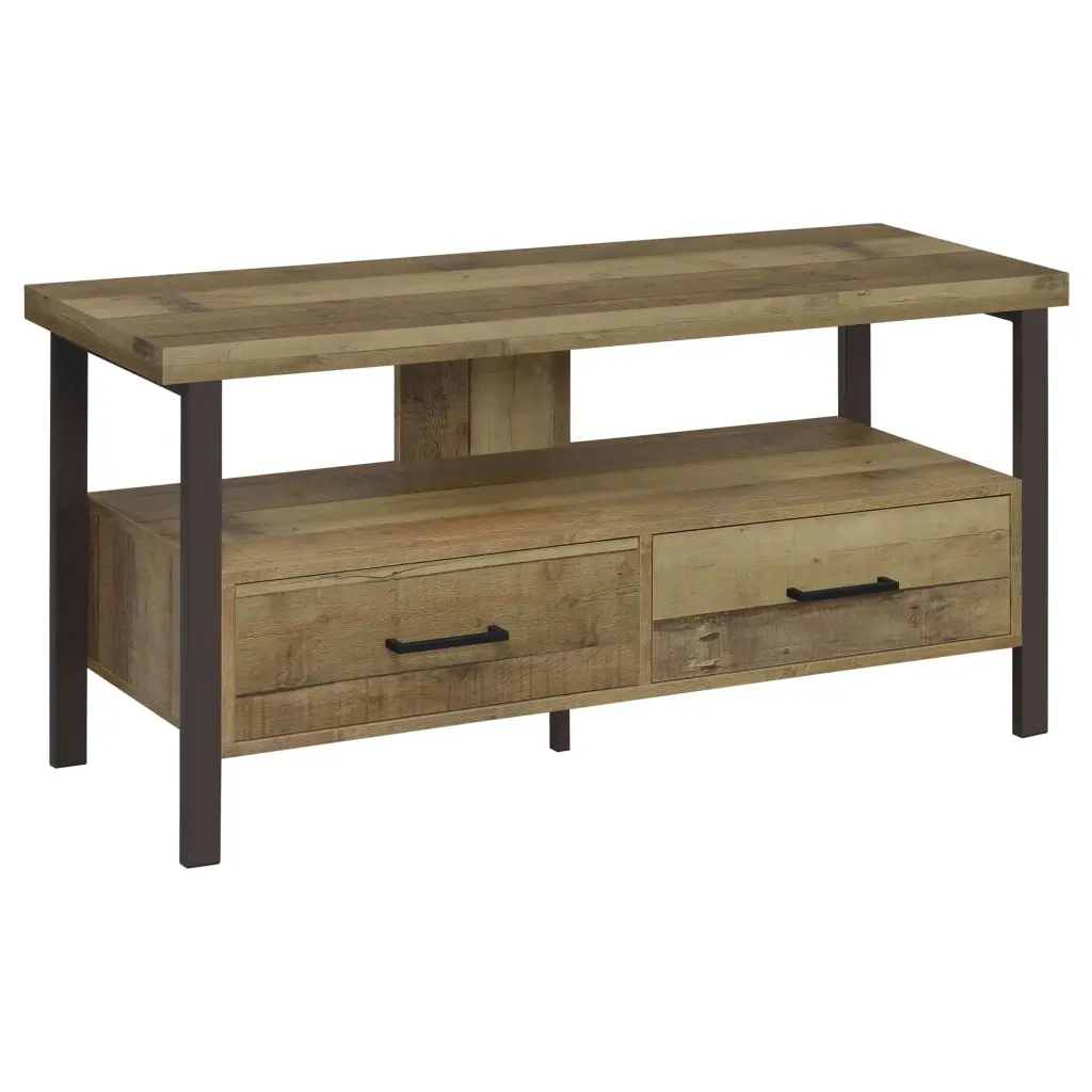Coaster Furniture Ruston Weathered Pine 48-Inch 2-Drawer TV Console Coaster Company