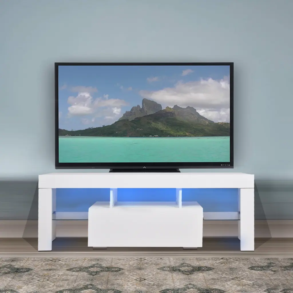 Modern TV Stand Storage 43 Inch LED Media Console Entertainment Center Drawer Miekor